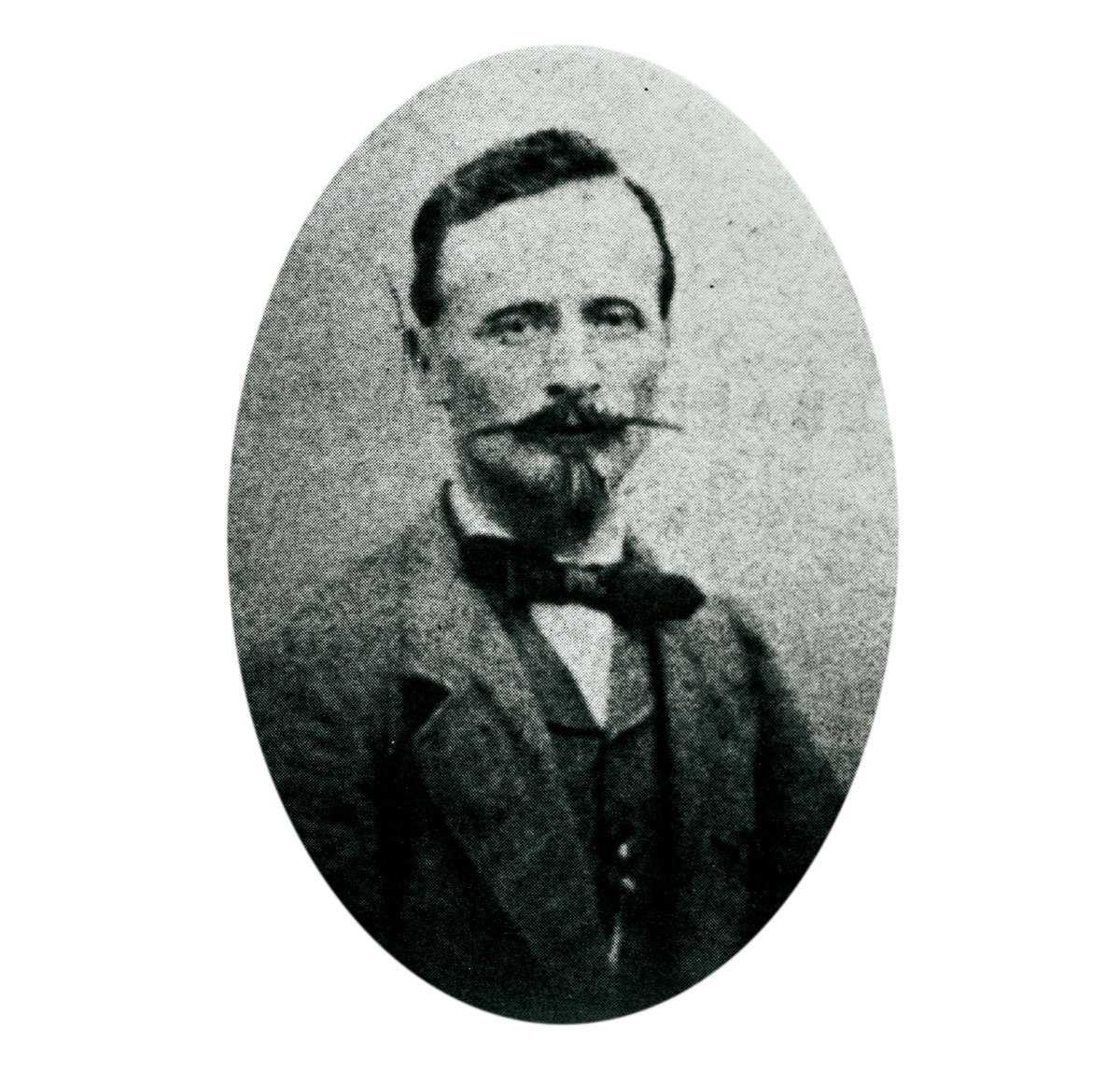 A photograph of Augustin Mouchot.