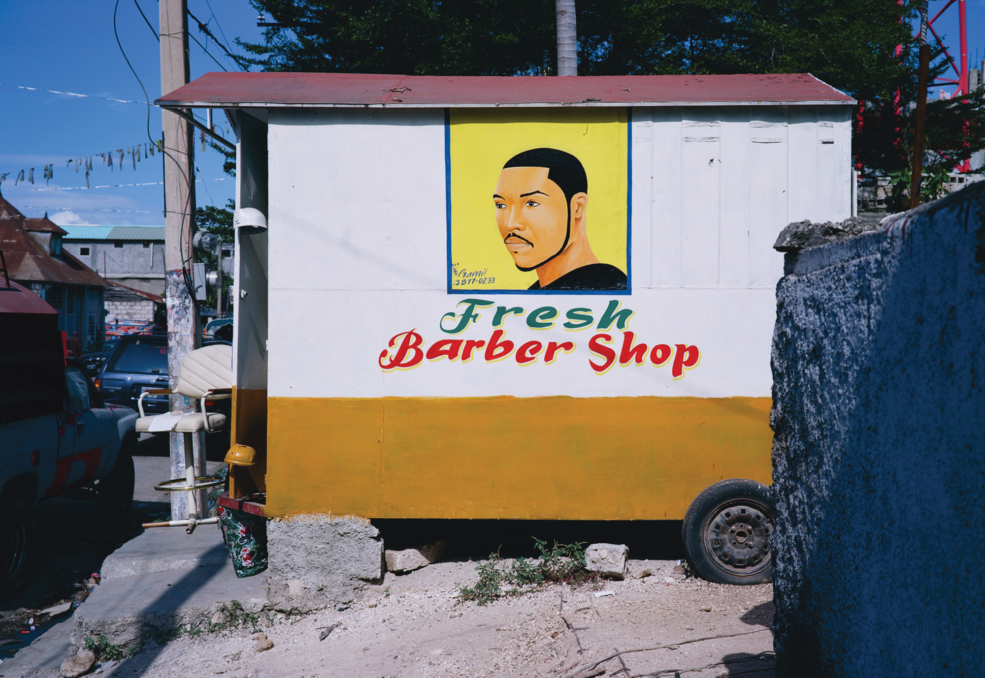 Fresh Barber Shop, Port-au-Prince. Art by Ramil. All photos Richard Fleming.