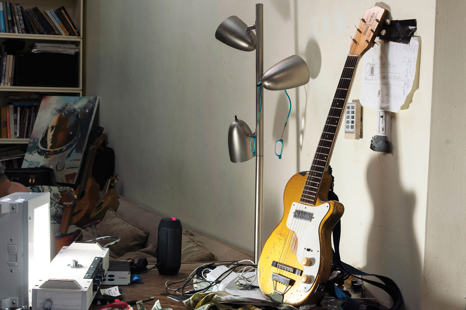 A photograph of an electric guitar.