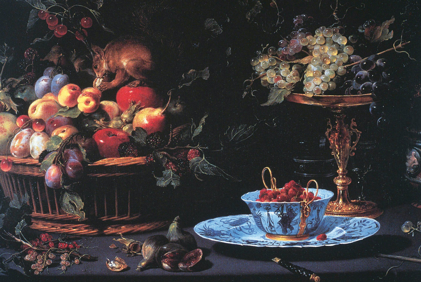 A fluffy guest. Frans Snyders’s 1616 Still Life with Fruit, Wan-Li Porcelain, and Squirrel. Courtesy Museum of Fine Arts, Boston.