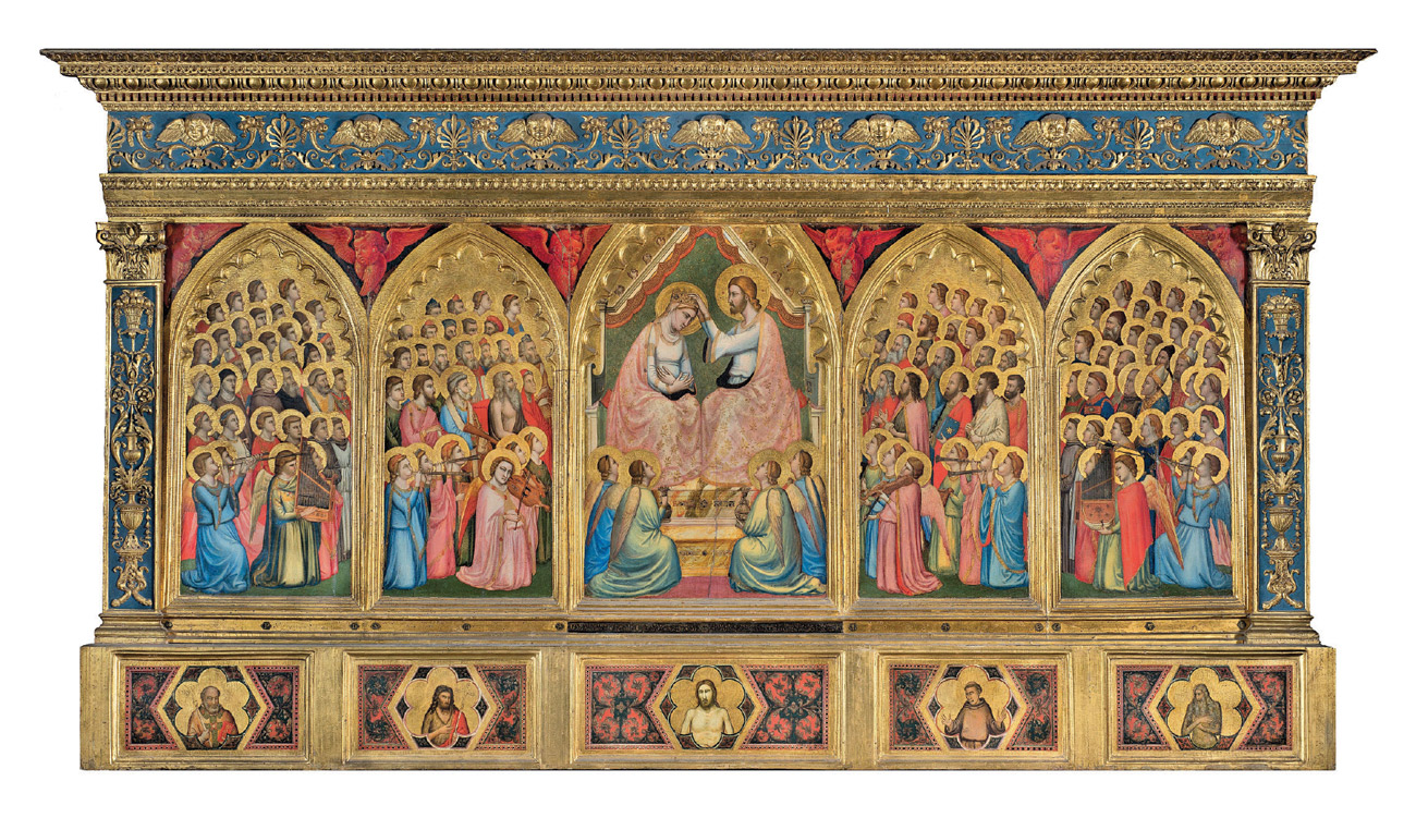 A photograph of Giotto's painted polyptych, 