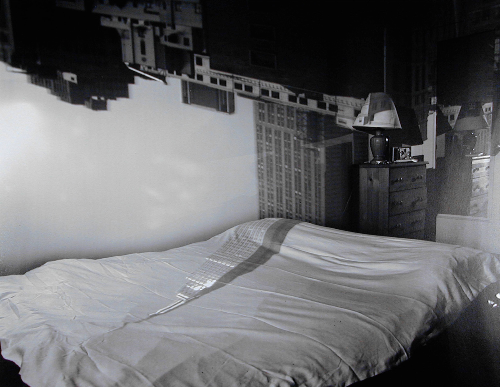Abelardo Morell, Camera Obscura: Empire State Building in Bedroom, 1994.