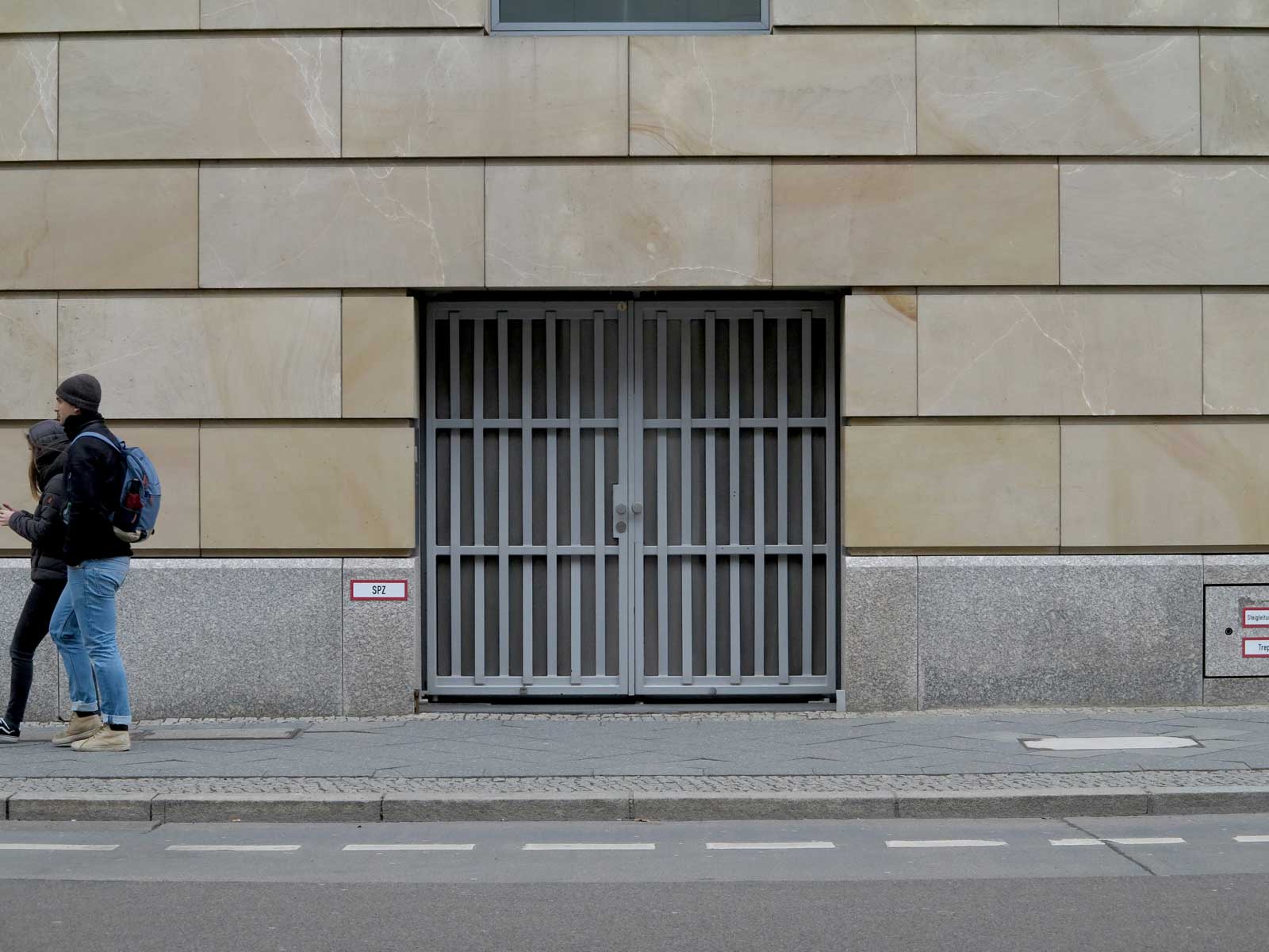 Photograph of the backdoor of an embassy.