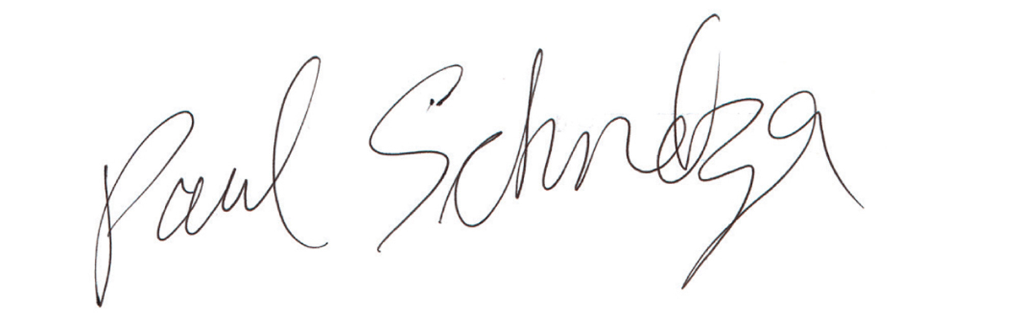 A photograph of Kim Gordon's written version of the name Paul Schmelzer.
