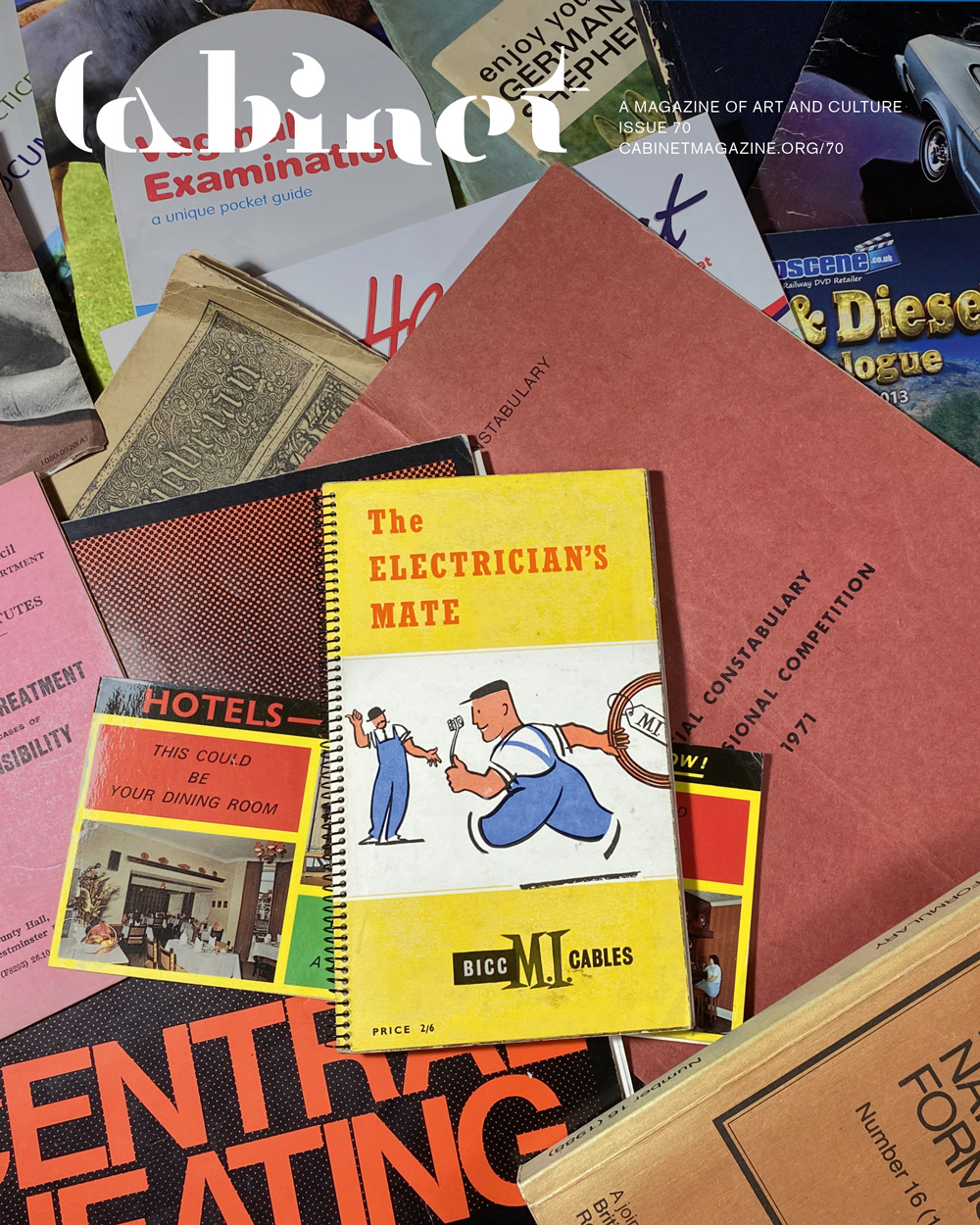 Pamphlets and brochures arrayed on a table