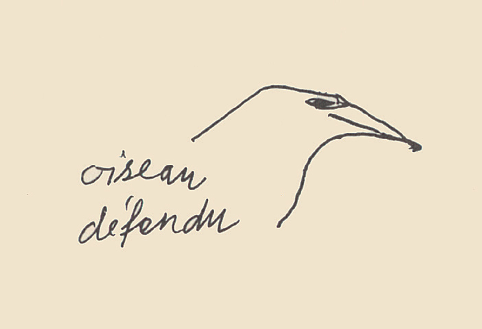 “Forbidden bird.” Doodle drawn by Walter Benjamin during one of his drug experiments, sometime between 1927 and 1934. From Walter Benjamin, Gesammelte Schriften, vol. 6, (Frankfurt a. M: Suhrkamp Verlag, 1985), p. 617.

  