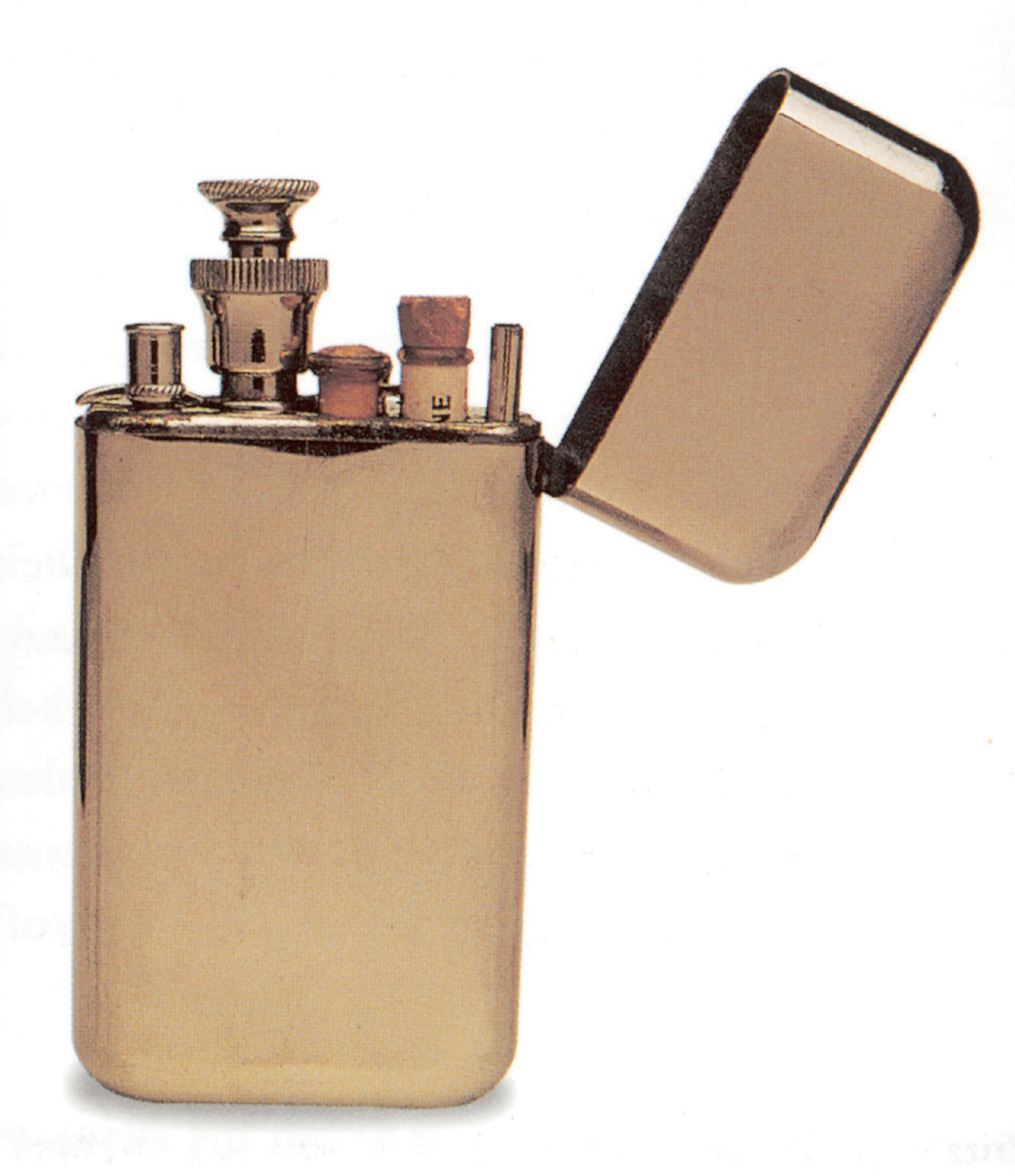 Early 20th-century morphine kit disguised as a cigarette lighter. Courtesy Colin Schebek.