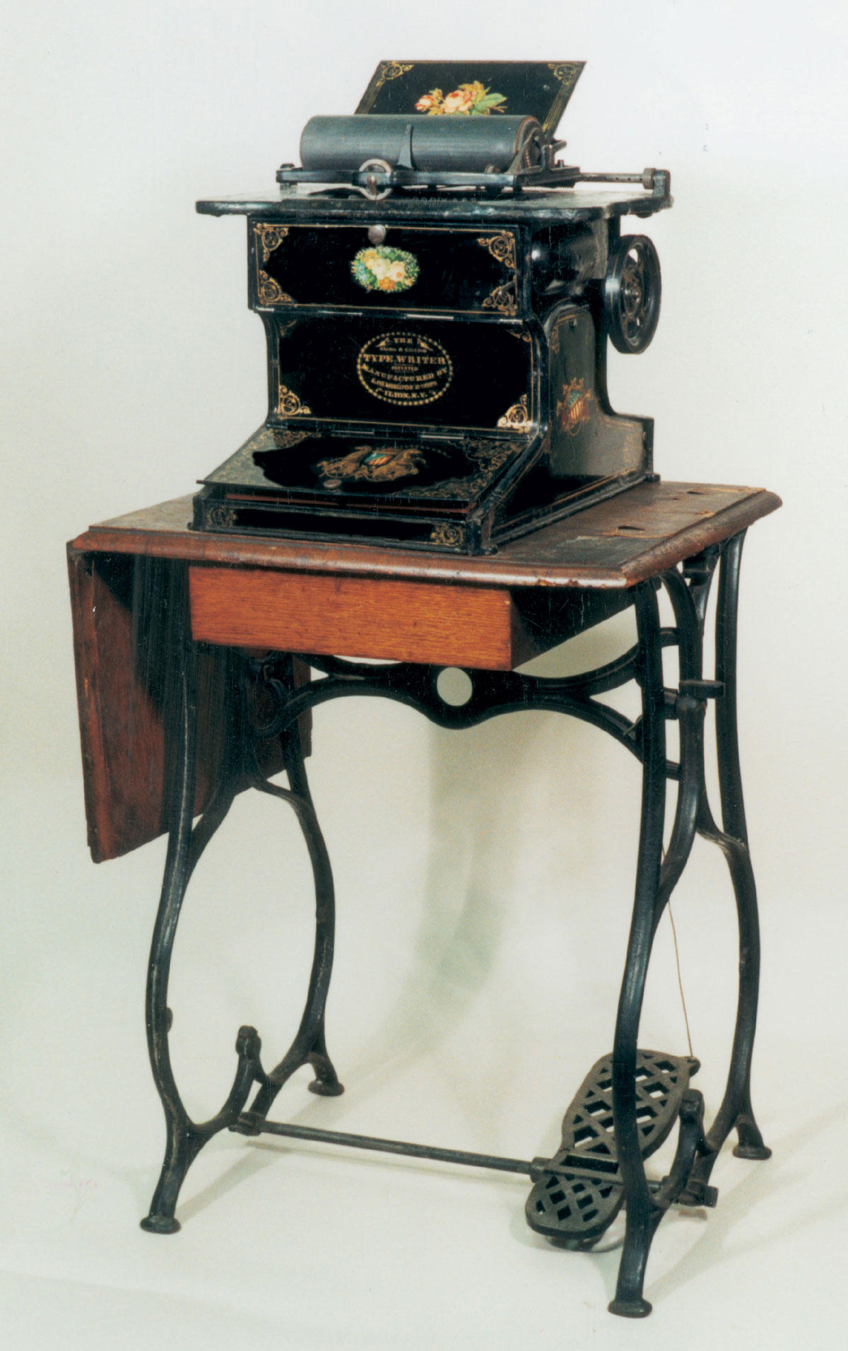 A Sholes & Glidden typewriter from the 1870s, the model used by Mark Twain. Courtesy Darryl Rehr.