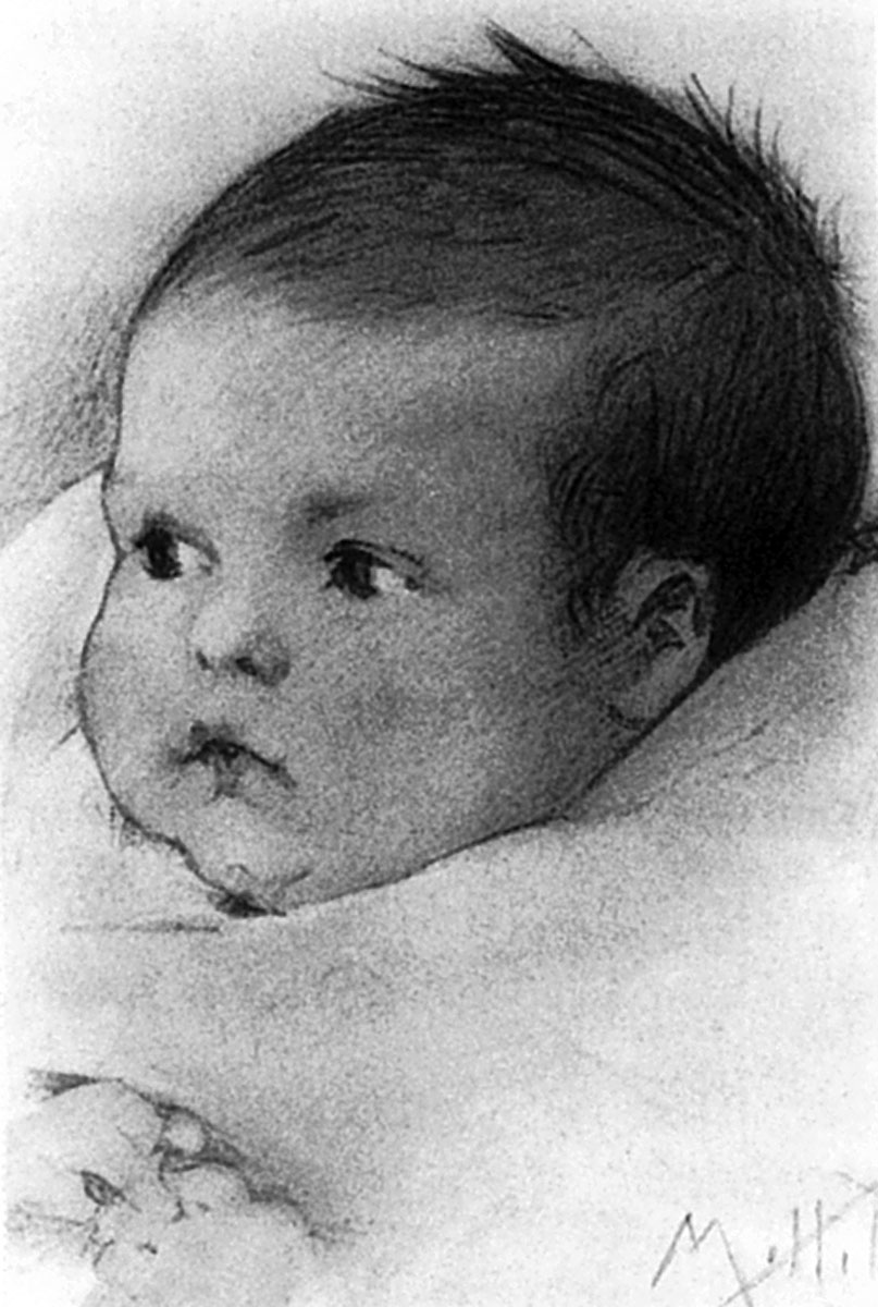 Maud Humphrey Bogart’s 1900 drawing of her son, the future Bogey.